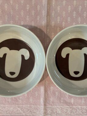 Set of melamine dog bowls. NWT
